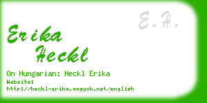 erika heckl business card